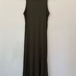 Mossimo Olive Green Ribbed Maxi Dress